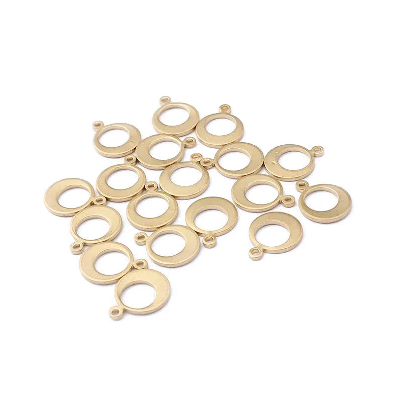 50Pcs Brass Moon Charms Pendant For DIY Jewelry Making