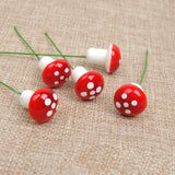 50Pcs Mini Red Foam Mushrooms Fairy Garden DIY Decorative Landscape Figure