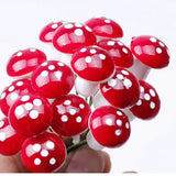 50Pcs Mini Red Foam Mushrooms Fairy Garden DIY Decorative Landscape Figure