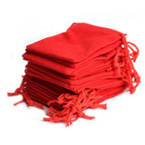 50pcs Red Velvet Drawstring Pouch Bags 7x9cm for Christmas Wedding Gift