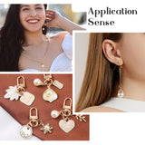 50Pcs Resin Pearl Pendant Charms with Alloy Findings DIY Jewelry Making Supplies