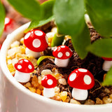 50Pcs Resin Mini Mushroom Figurines for Fairy Garden DIY Terrarium Decor