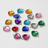 50Pcs Rose Acrylic Beads Drill Charm Pendants for Jewelry Making