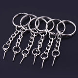 50Pcs Screw Eye Pin Key Chains With Open Jump Ring Chain Extender Eye Pins