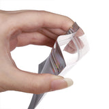 50Pcs Self-Sealing Laser Plastic Bags with Clear Window for Jewelry Packaging