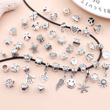50Pcs/Set Smiley Pendant Charm for DIY Bracelet Jewelry Making