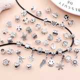 50Pcs/Set Smiley Pendant Charm for DIY Bracelet Jewelry Making