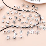 50Pcs/Set Smiley Pendant Charm for DIY Bracelet Jewelry Making