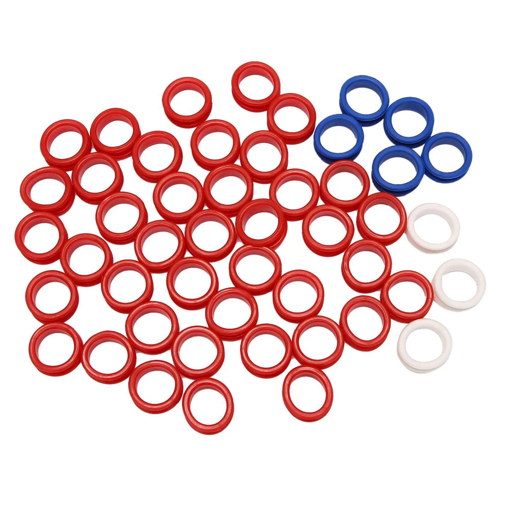 50Pcs Silicone Finger Rings for Scissors Inserts Mix Colors