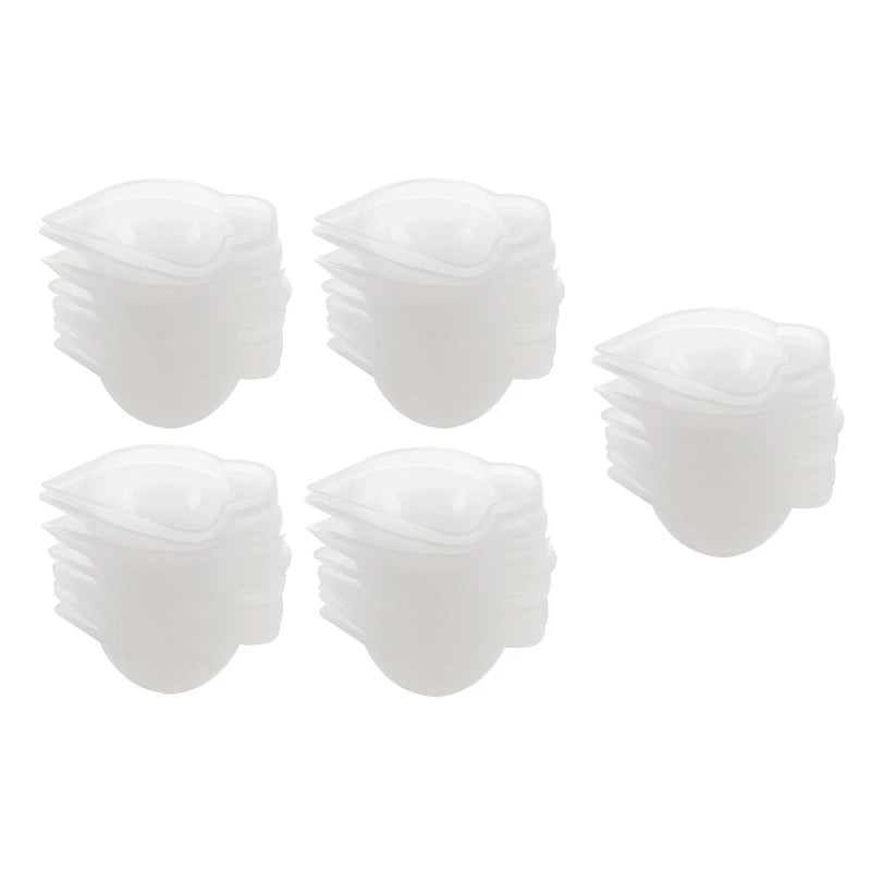 50Pcs Silicone Mold Cup Dispenser Epoxy Resin Jewelry Making Tool DIY Mold