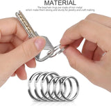 50Pcs Silver Plated Keyring Split Ring Keyfob for DIY Key Chains
