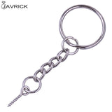 50Pcs Silver Screw Eye Pin Key Chains With Open Jump Ring Chain Extender