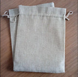50Pcs Mini Burlap Jute Gift Bags Drawstring Wedding Party Jewelry Packaging