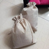 50Pcs Mini Burlap Jute Gift Bags Drawstring Wedding Party Jewelry Packaging