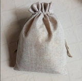 50Pcs Mini Burlap Jute Gift Bags Drawstring Wedding Party Jewelry Packaging