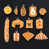 50Pcs Fake Cake, Bread & Egg Tart for DIY Earrings Necklace Charms