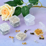 50Pcs Small Square Transparent Plastic Jewelry Storage Box Case