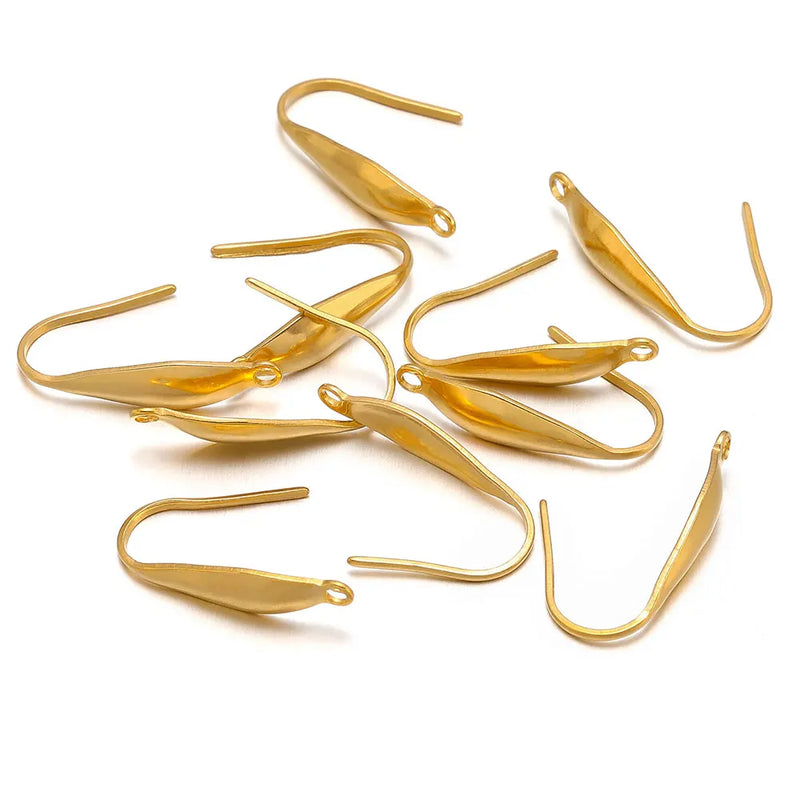 50Pcs Stainless Steel 2 Style Earring Hooks for DIY Jewelry Making