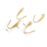 50Pcs Stainless Steel 2 Style Earring Hooks for DIY Jewelry Making