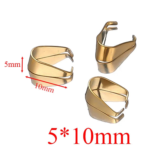 50Pcs Stainless Steel Clip Clasps Pendants Hooks Necklace Connecto