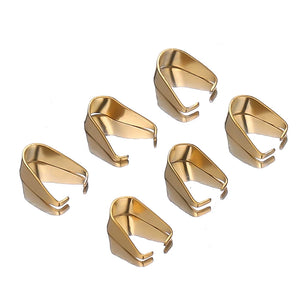 50Pcs Stainless Steel Clip Clasps Pendants Hooks Necklace Connecto