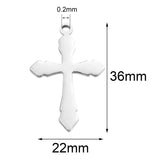 50Pcs Stainless Steel Cross Charms Pendant DIY Jewelry Making Charms Finding