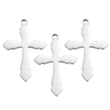 50Pcs Stainless Steel Cross Charms Pendant DIY Jewelry Making Charms Finding