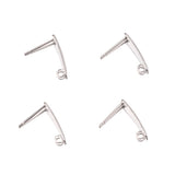 50Pcs Stainless Steel Ear Wire Coil Hooks for DIY Jewelry Making