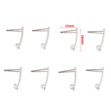 50Pcs Stainless Steel Ear Wire Coil Hooks for DIY Jewelry Making