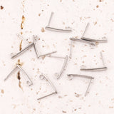 50Pcs Stainless Steel Ear Wire Coil Hooks for DIY Jewelry Making