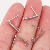 50Pcs Stainless Steel Ear Wire Coil Hooks for DIY Jewelry Making