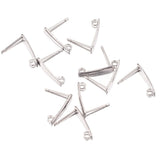 50Pcs Stainless Steel Ear Wire Coil Hooks for DIY Jewelry Making