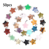 50Pcs Star Pendant Charm for Jewelry Making Findings Keychain Crafts