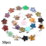 50Pcs Star Pendant Charm for Jewelry Making Findings Keychain Crafts