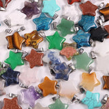 50Pcs Star Pendant Charm for Jewelry Making Findings Keychain Crafts