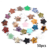50Pcs Star Pendant Charm for Jewelry Making Findings Keychain Crafts
