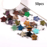 50Pcs Star Pendant Charm for Jewelry Making Findings Keychain Crafts