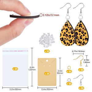 50Pcs Sublimation Print Earrings for Jewelry Making