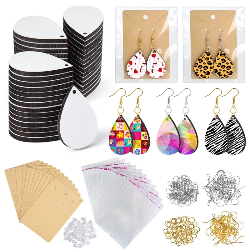 50Pcs Sublimation Print Earrings for Jewelry Making