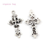 50 Pcs Tibetan Silver 3D Flower Infinity Knot Cross Charms Pendant DIY Jewelry