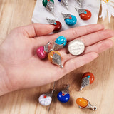 50Pcs Tibetan Style Resin Pendants with Alloy & Enamel Charms