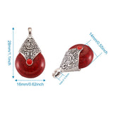 50Pcs Tibetan Style Resin Pendants with Alloy & Enamel Charms