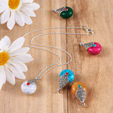50Pcs Tibetan Style Resin Pendants with Alloy & Enamel Charms