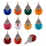 50Pcs Tibetan Style Resin Pendants with Alloy & Enamel Charms