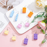 50Pcs Multicolor Resin Building Block Pendants for DIY Jewelry Making