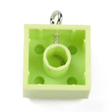 50Pcs Multicolor Resin Building Block Pendants for DIY Jewelry Making