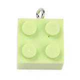50Pcs Multicolor Resin Building Block Pendants for DIY Jewelry Making
