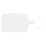 50Pcs Transparent Blank Insert Photo Picture Frame Key Ring Split Keychain