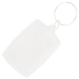 50Pcs Transparent Blank Insert Photo Picture Frame Key Ring Split Keychain