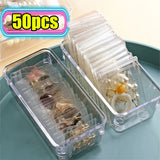 50Pcs Transparent PVC Jewelry Organizer Box Package Bags Self Sealing Pouch